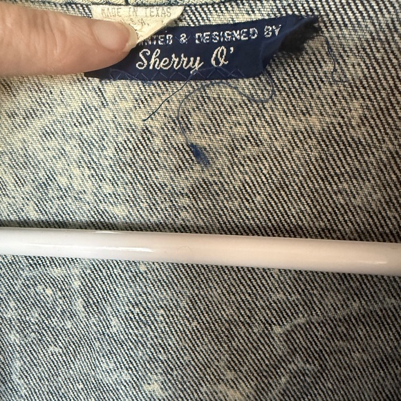 Vintage Acid Washed & Hand Painted Denim Duster Coat - Picture 6 of 7